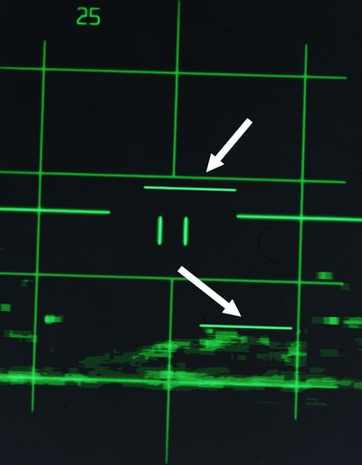 Radar with hostile contacts